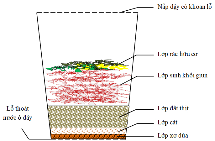 Model for raising worms